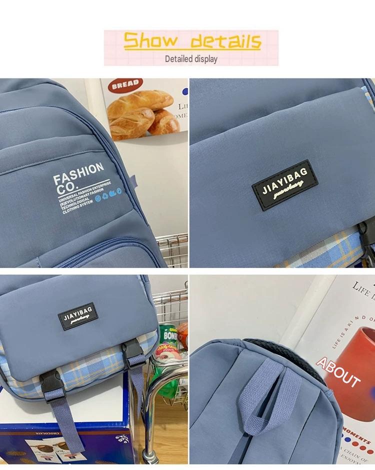 New Large Capacity Student Schoolbag Korean Style Artistic Junior High School Student Backpack ZK423