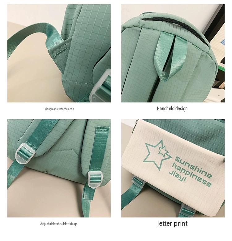 New Korean Style Women's Backpack All-match Two-piece Set Primary School Students' Fashionable Large Capacity ZK426