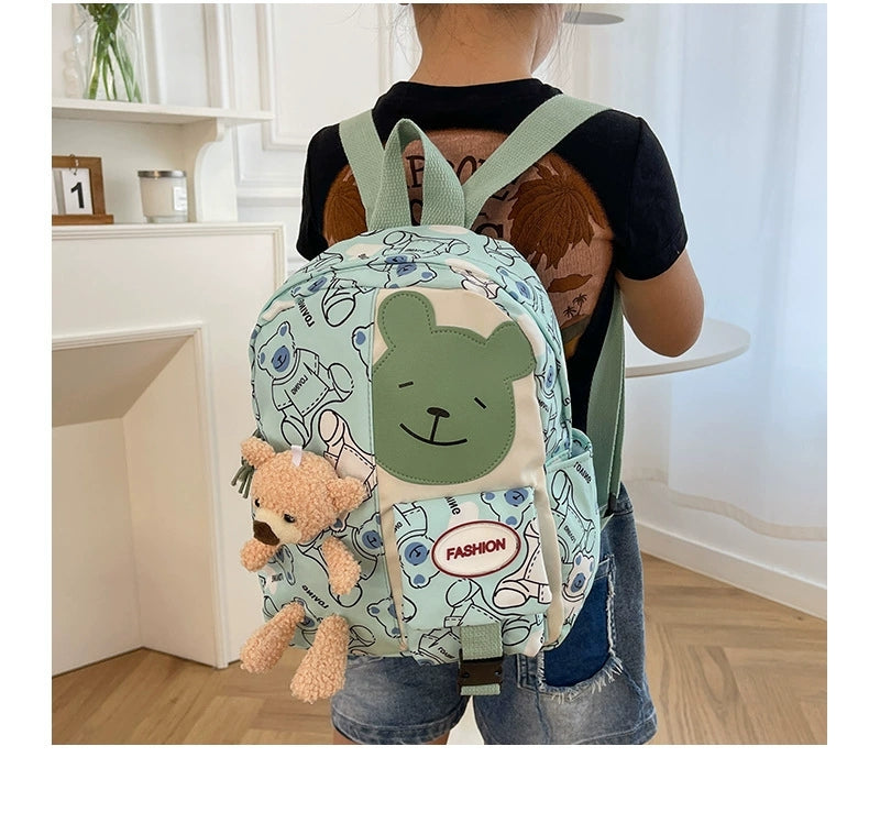 Student bag backpack children bag in one cartoon doll bag For Nursery, Kg And One Class ZK417