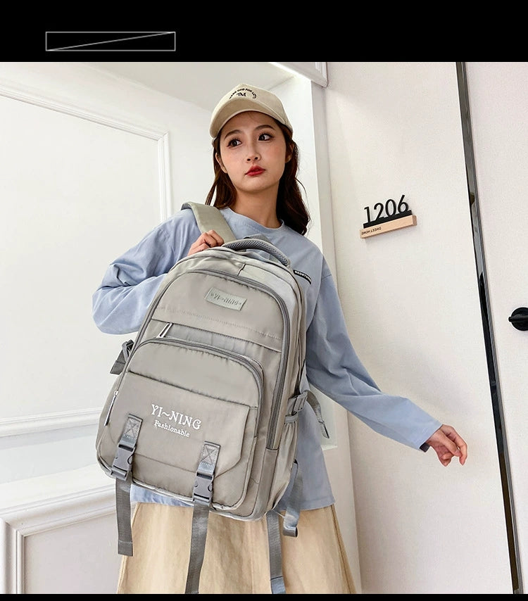New Thickened Backpack Multi-Layer Zipper Buckle Backpack Cushioning Strap Wear-Resistant Good Quality Backpack for Women ZK412