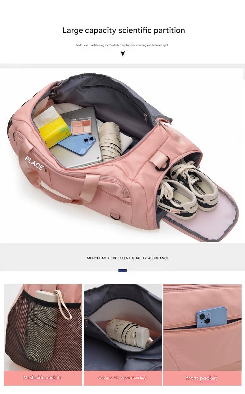 Travel Bag, Ultra-Large Capacity, Lightweight Storage Bag, Dry and Wet Separation, Portable Travel Sports Bag for Men and Women ZK416
