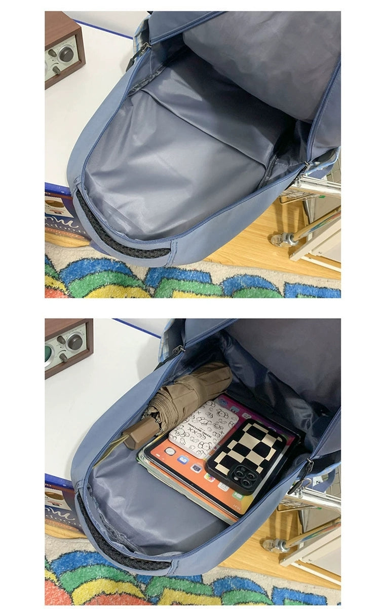 New Large Capacity Student Schoolbag Korean Style Artistic Junior High School Student Backpack ZK423
